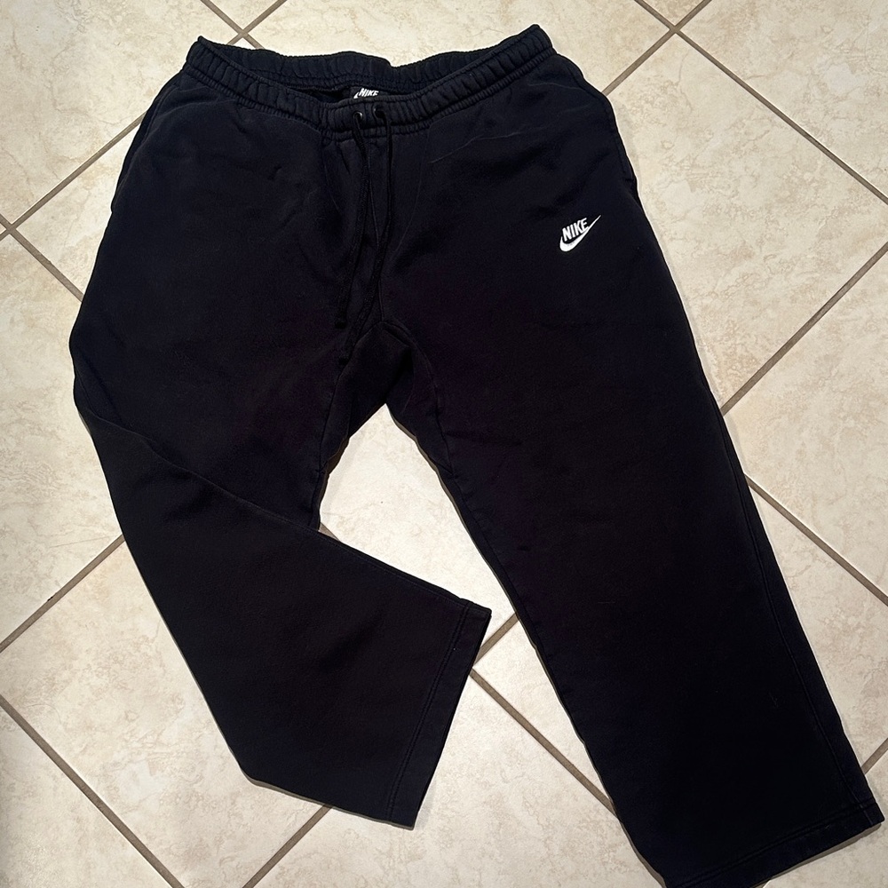 Nike Black Sweatpants with White Swoosh